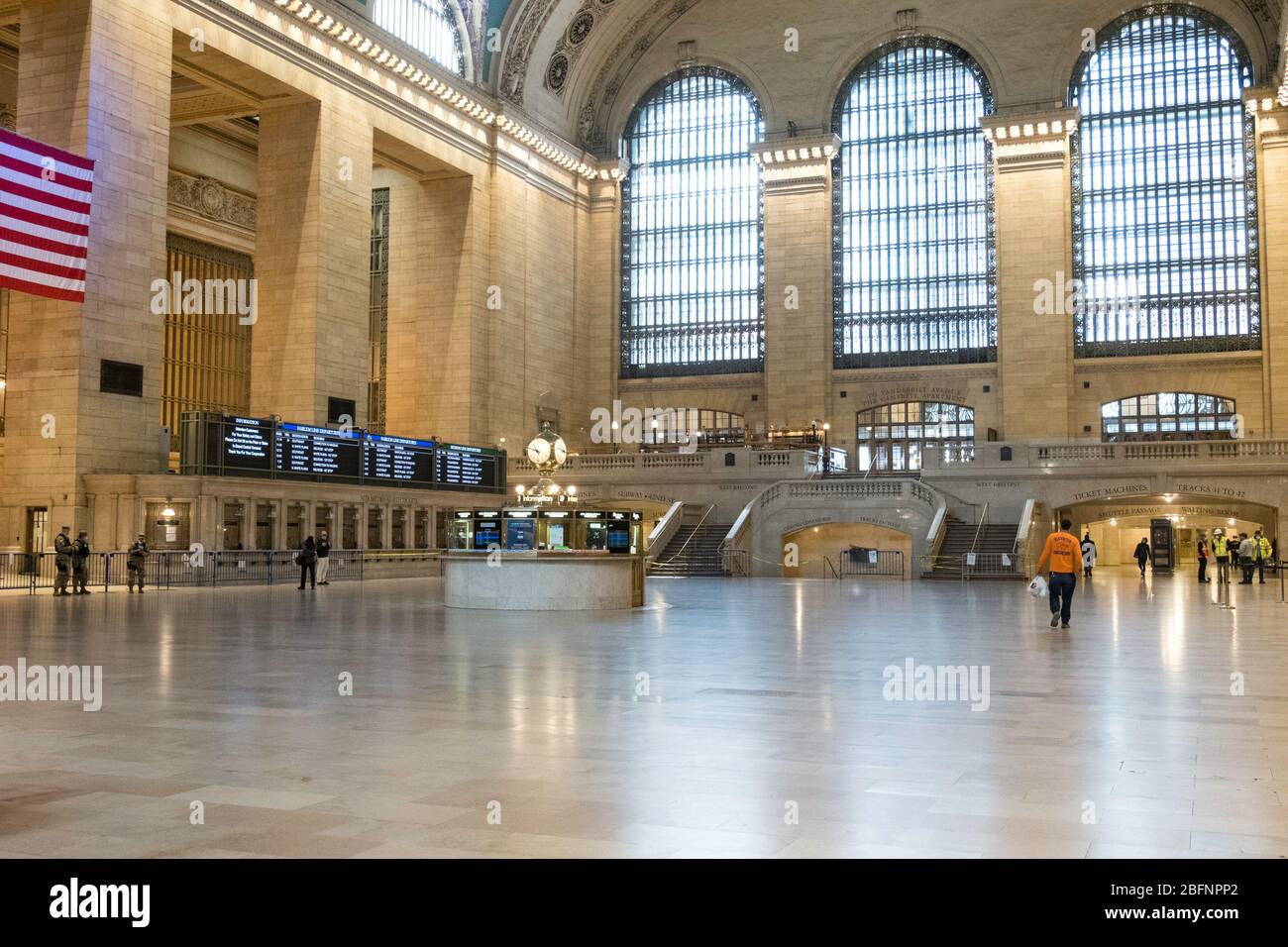 Grand Central is nearly empty due to the COVID-19 pandemic, April 2020, New York City, USA Stock Photo