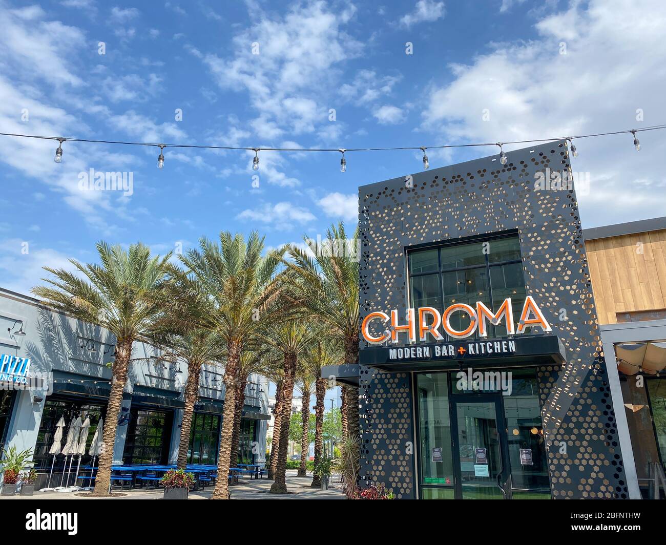 Orlando Fl Usa 4 11 20 The Exterior Of The Small Plate Modern Restaurant And Bar Chroma In Laureate Park At Lake Nona In Orlando Fl Usa Stock Photo Alamy