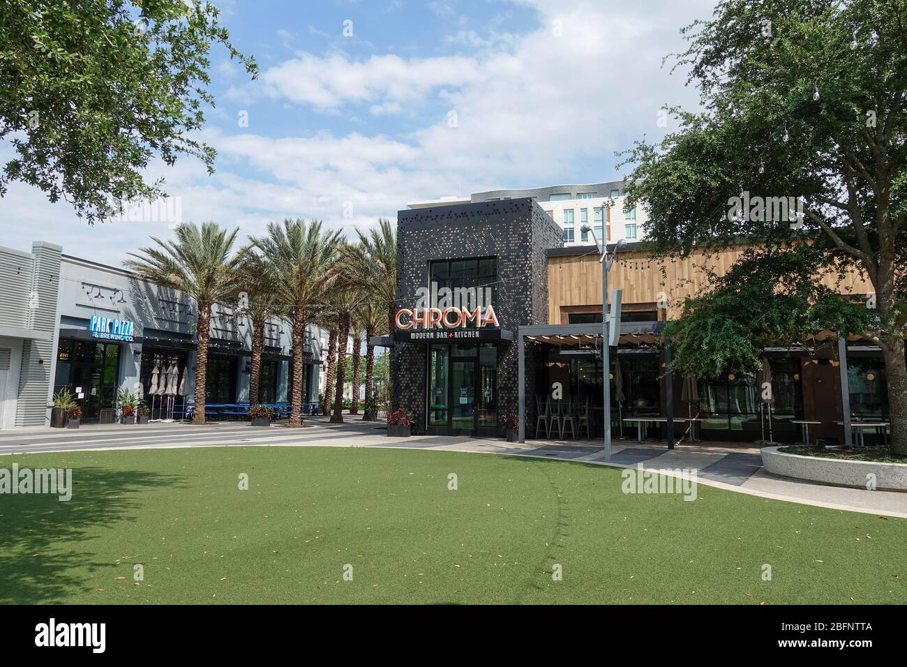 Orlando, FL/USA-4/11/20: The exterior of the small plate modern restaurant  and bar Chroma in Laureate Park at Lake Nona in Orlando, FL USA Stock Photo  - Alamy