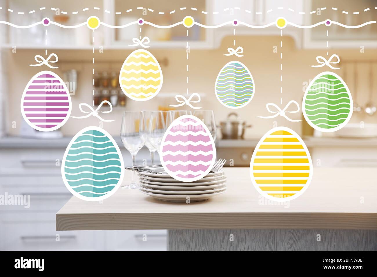 Ideas for Easter decoration. Holiday celebration concept Stock Photo