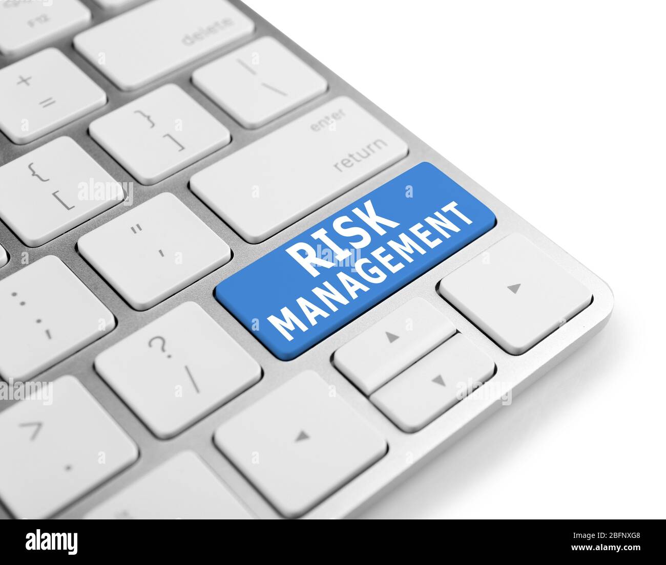 RISK MANAGEMENT button on keyboard, closeup Stock Photo