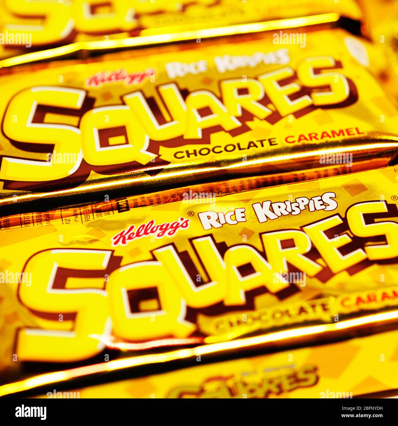 close up of kelloggs squares bar Stock Photo Alamy