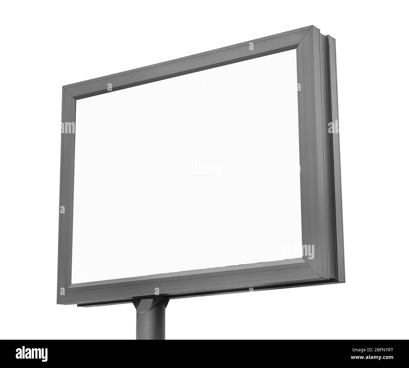 Blank advertising board on white background Stock Photo