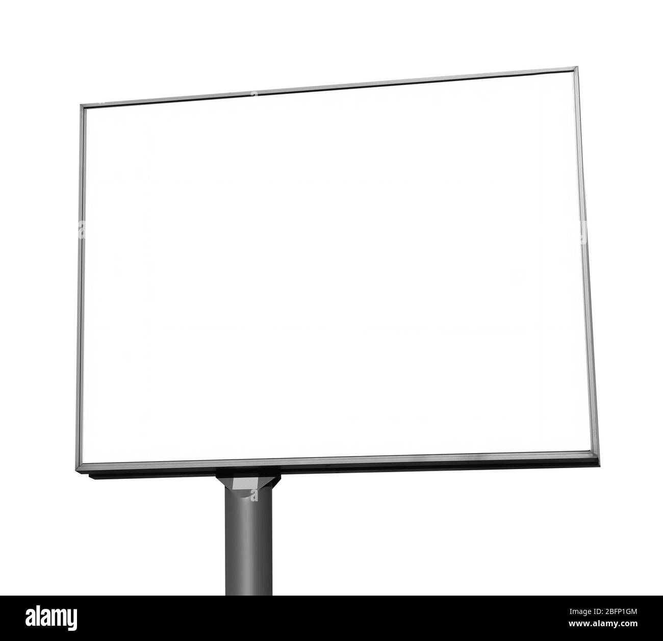 Blank advertising board on white background Stock Photo