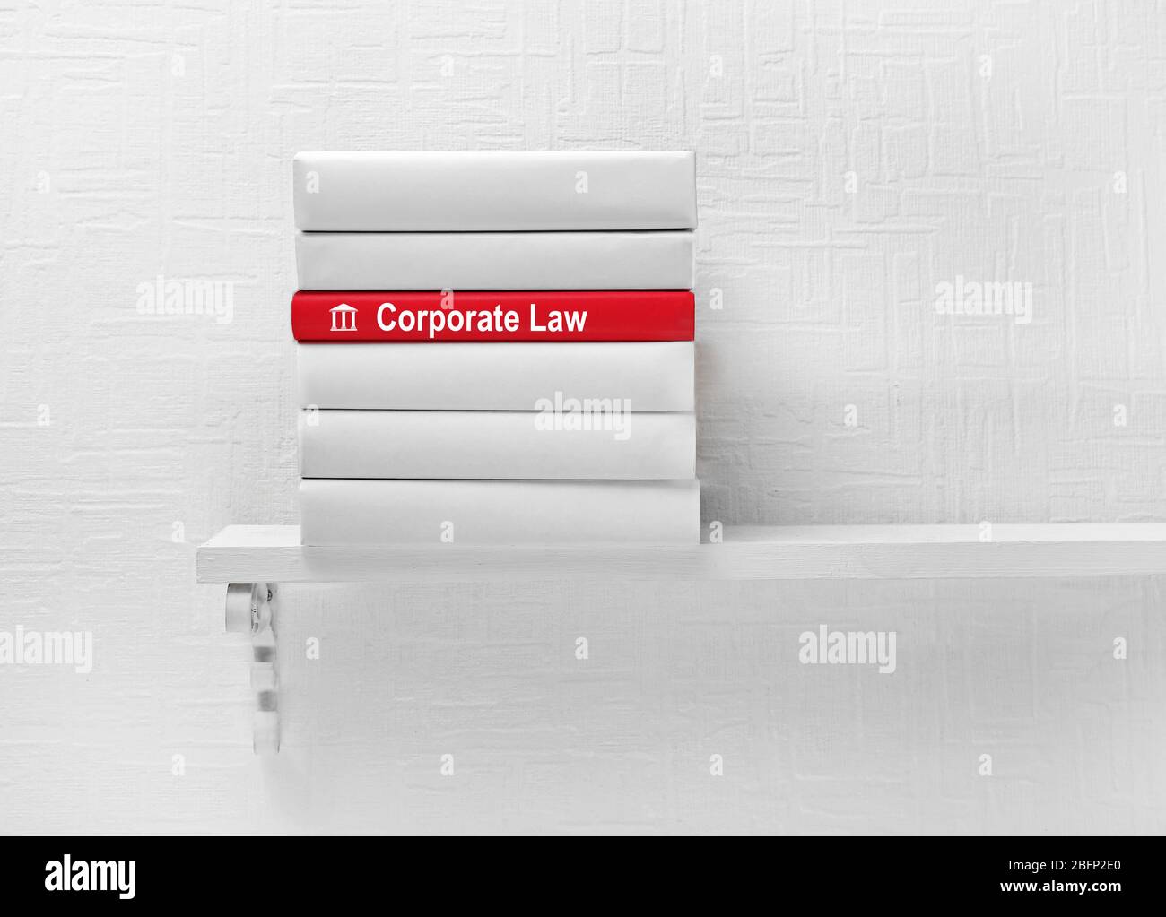 Books on shelf, Corporate Law concept Stock Photo Alamy
