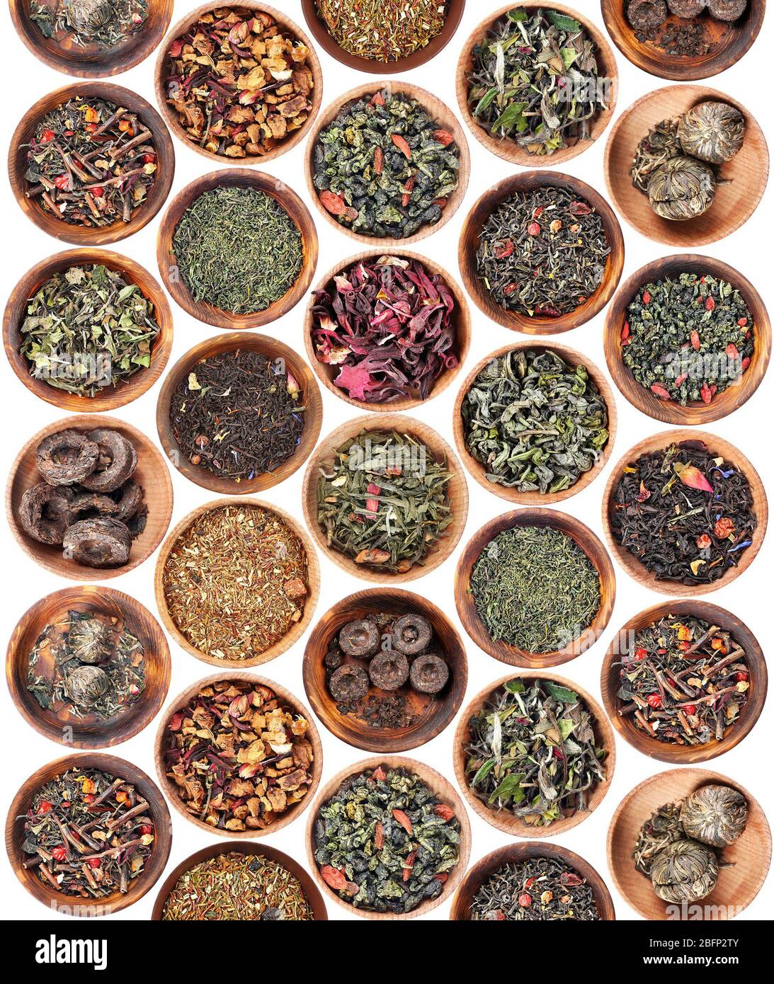 Set of different tea in saucer on white background Stock Photo Alamy