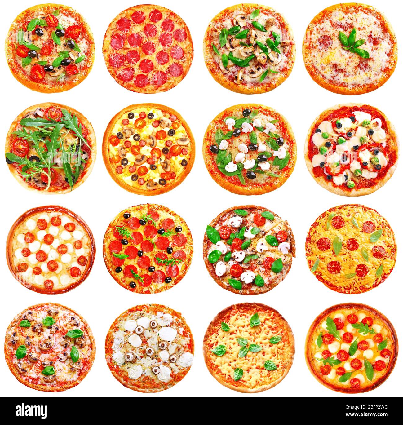 Different italian pizzas fresh Cut Out Stock Images Pictures Alamy
