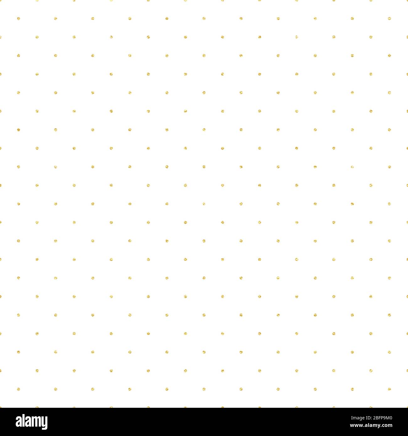 Seamless pattern with gold painted polka dots. EPS 10 Stock Vector