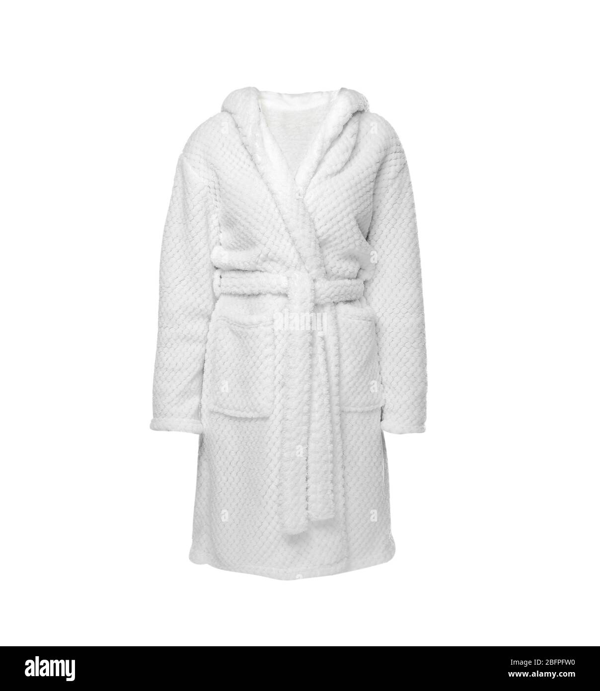 Bathrobe on white background Stock Photo Alamy