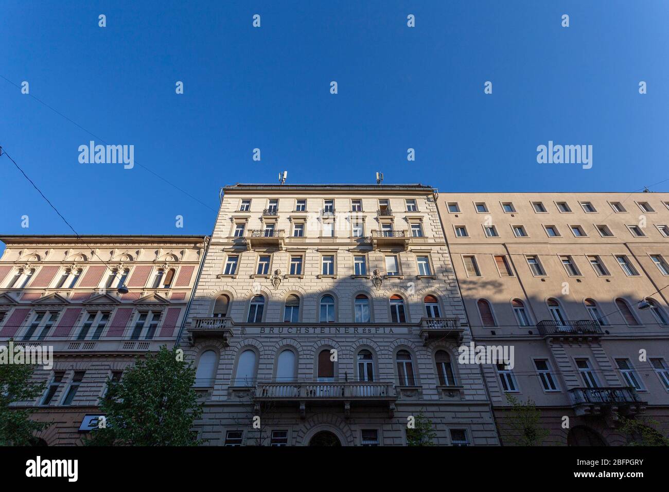 Budapest, Hungary 04 14 2020 Classic apartment building in Budapest