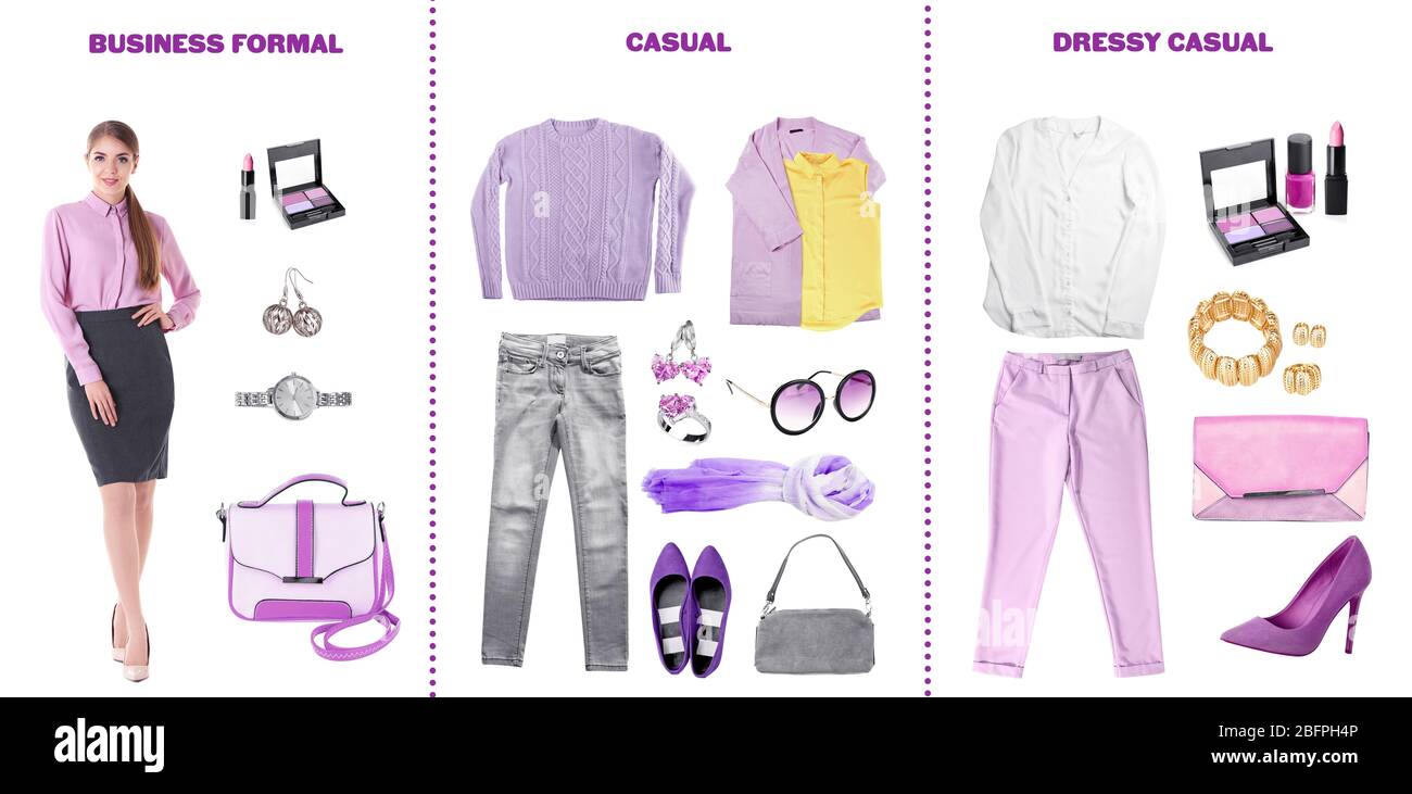 Lilac color of 2017 year. Stylish clothes and accessories for