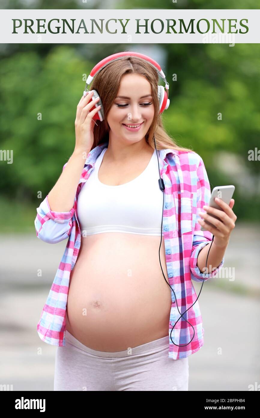 Pregnant woman listening music unborn hi-res stock photography and images -  Alamy