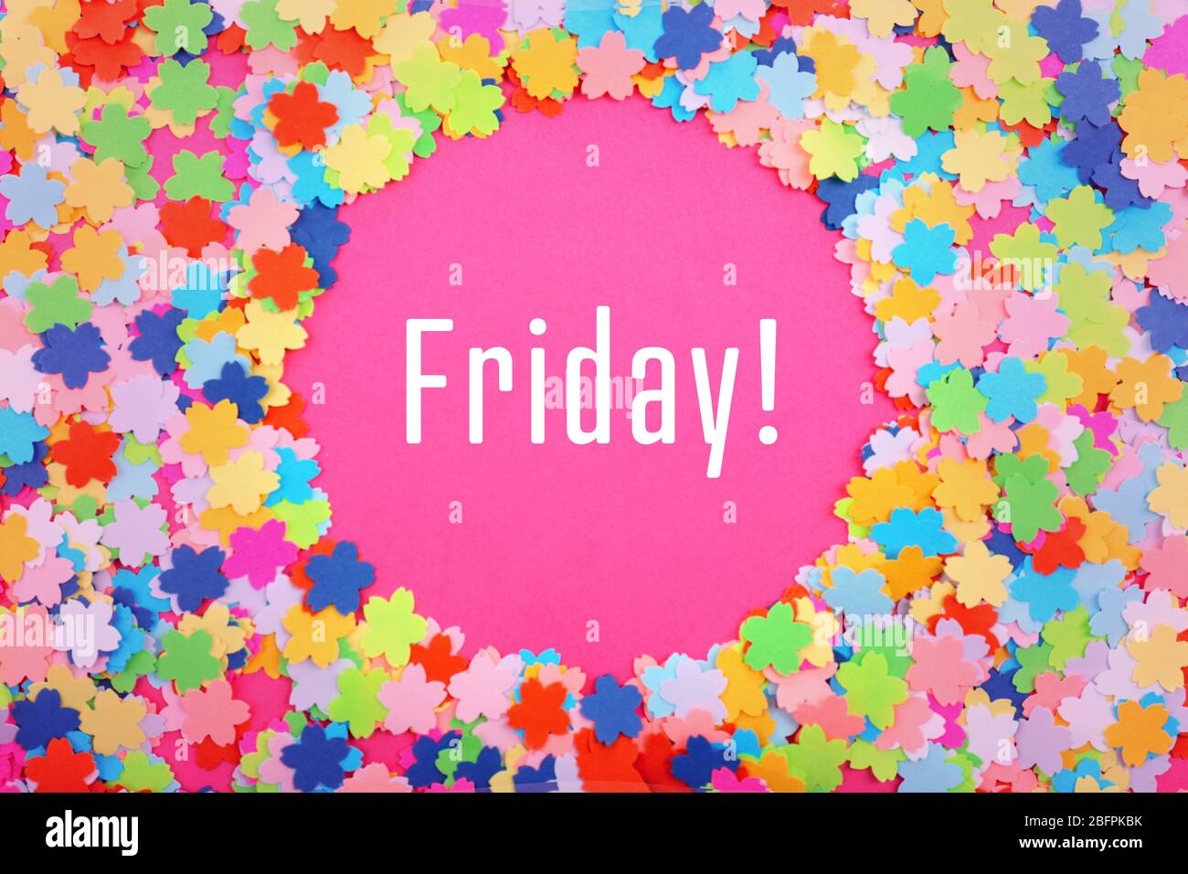 Happy friday word abstract hi-res stock photography and images - Alamy