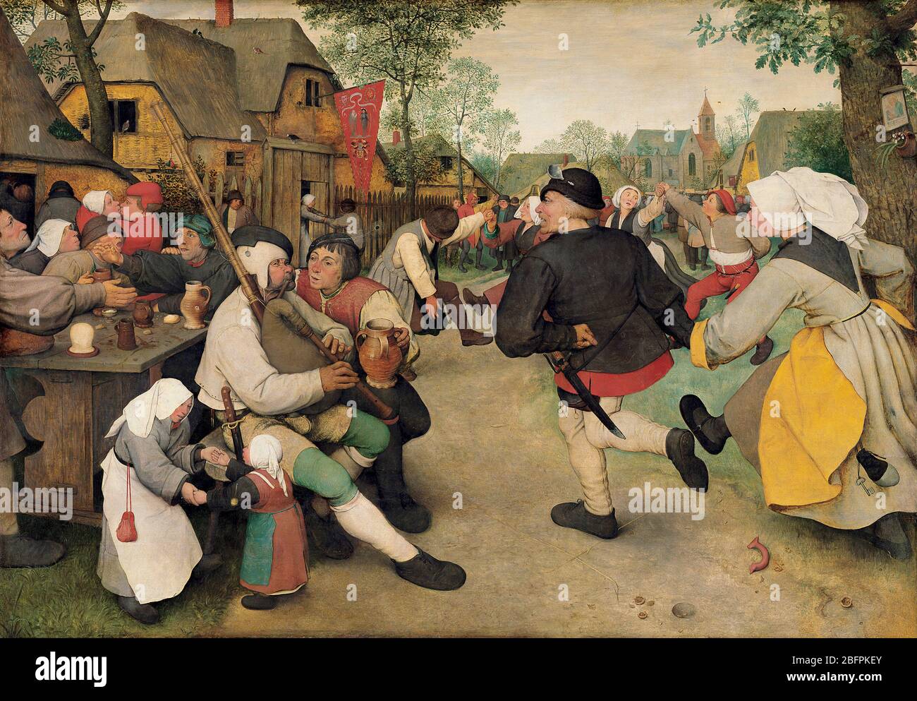 The Peasant Dance by Pieter Bruegel the Elder Stock Photo