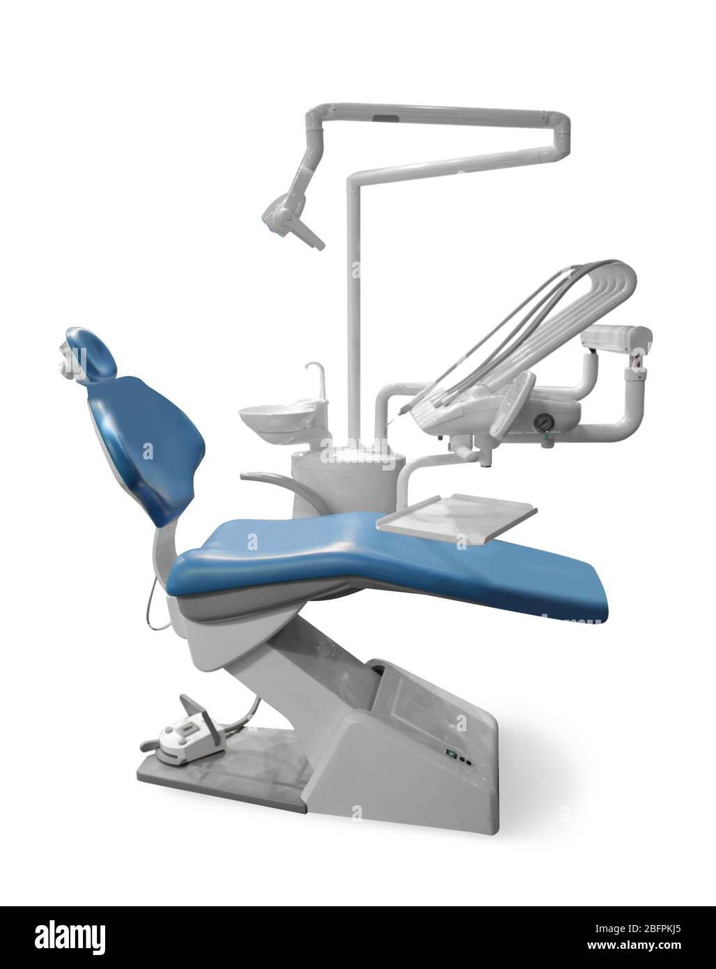 Modern dental chair on white background Stock Photo Alamy
