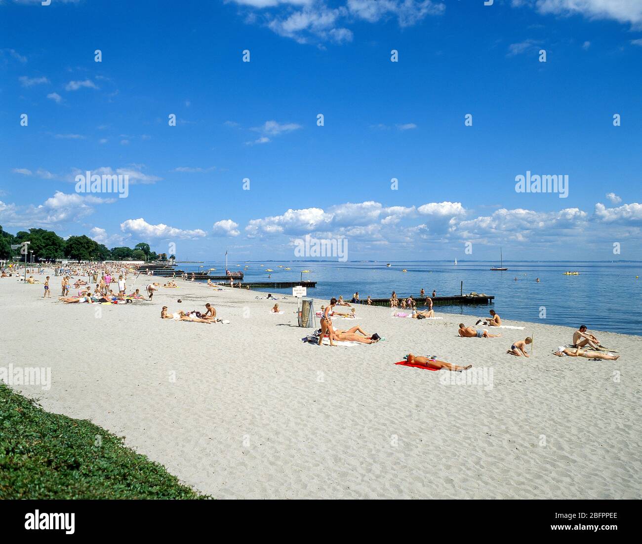 Bellevue Beach (Strandbag), Klampenbourg, Kingdom of Denmark Stock Photo
