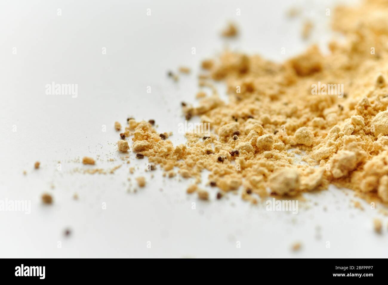 Flour beetles in baking flour. Pests of cereal silos. Spoiled food