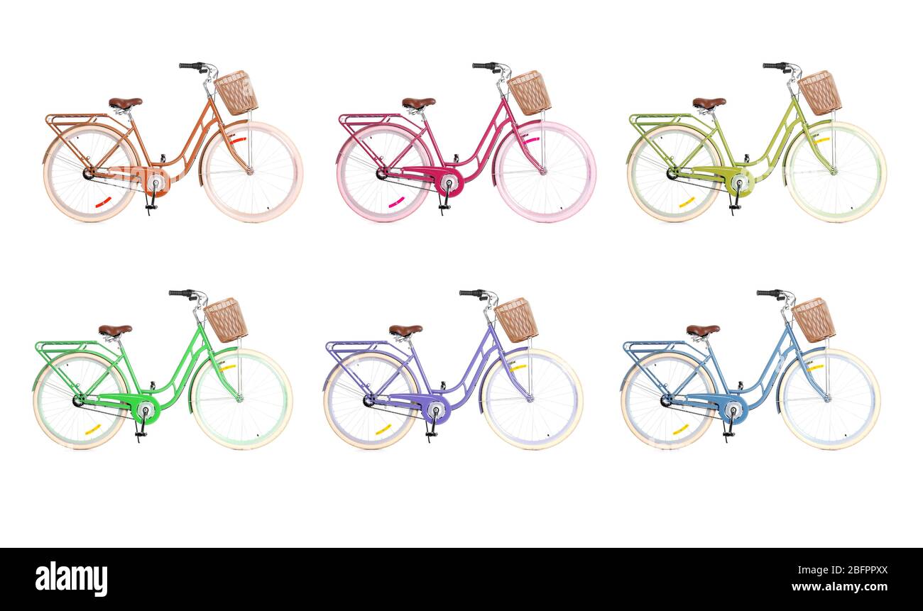 Set different bicycles isolated hi-res stock photography and images - Alamy
