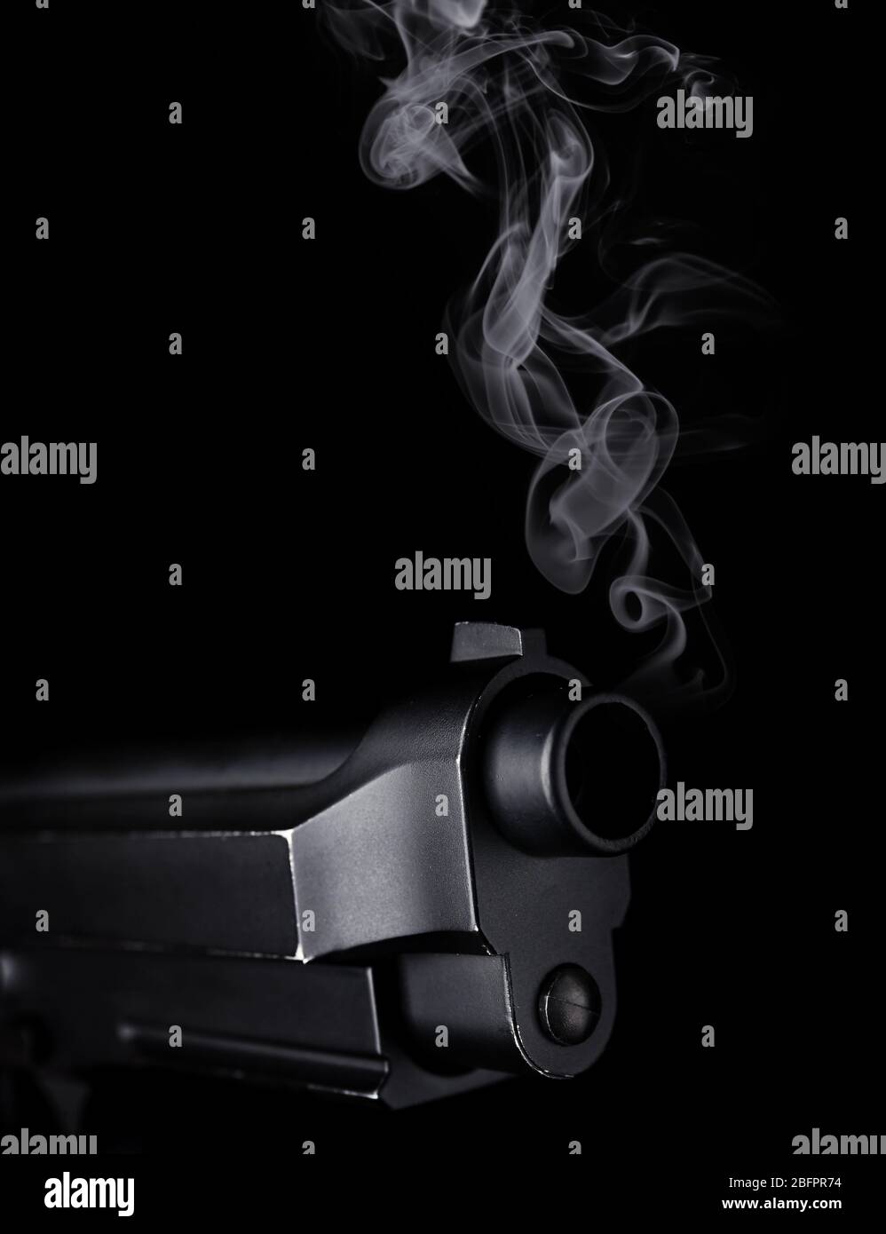 gun smoke black background