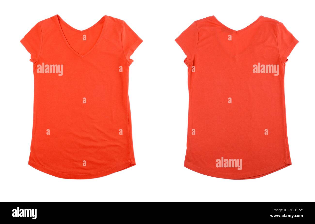 Different views of tshirt on white background Stock Photo Alamy