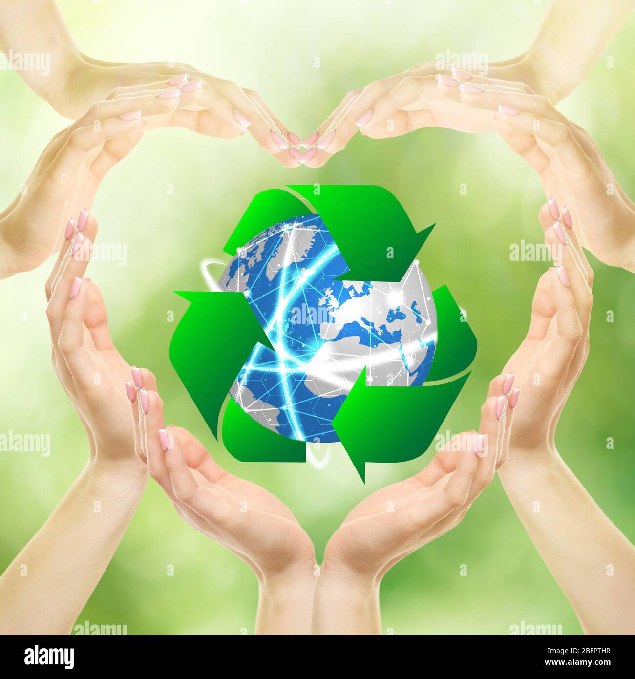 Recycle heart recycling symbol reuse hi-res stock photography and ...