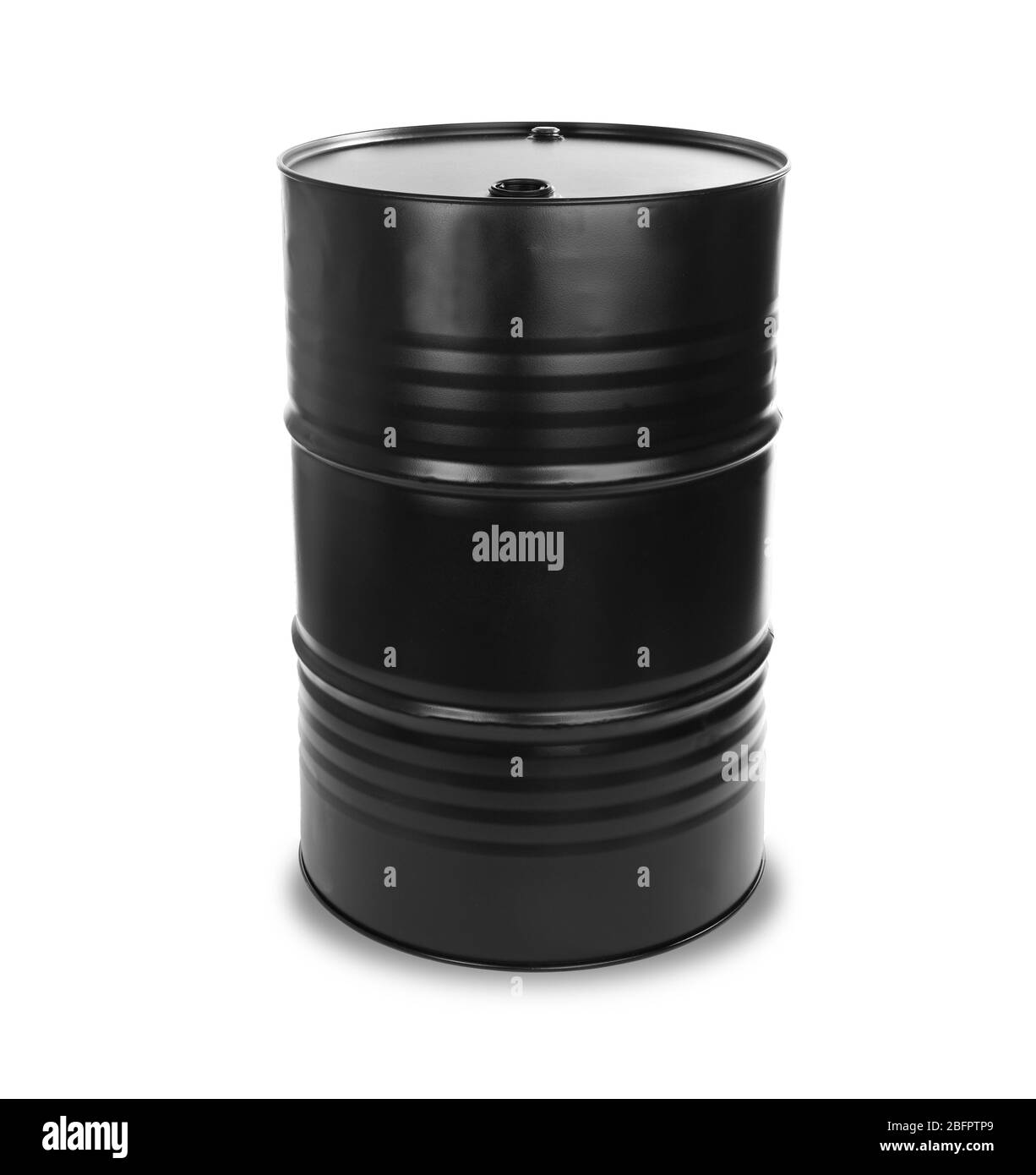 Black oil barrel on white background Stock Photo Alamy