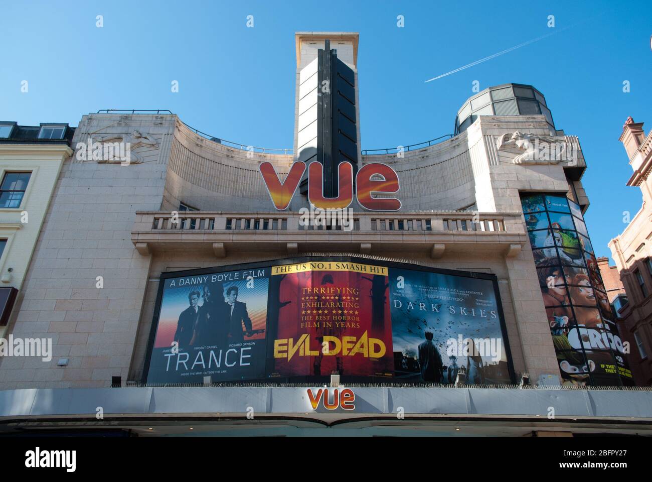1930s Art Deco Architecture Vue Cinema West End, 3 Cranbourn Street,  Leicester Square, West End, London WC2H by Thomas Somerford Stock Photo -  Alamy