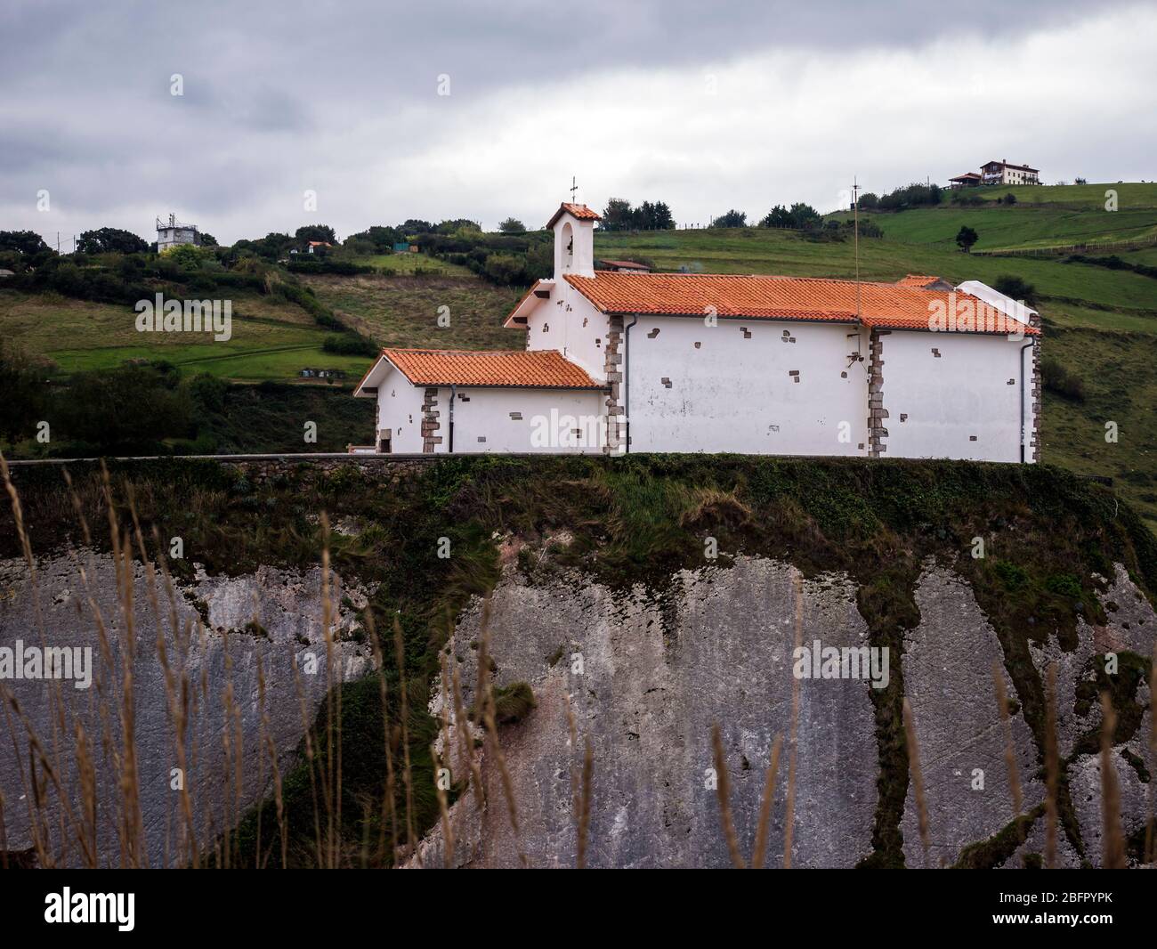 Ermita de San Telmo. Zumaia. Guipúzcoa. País Vasco. España Stock Photo