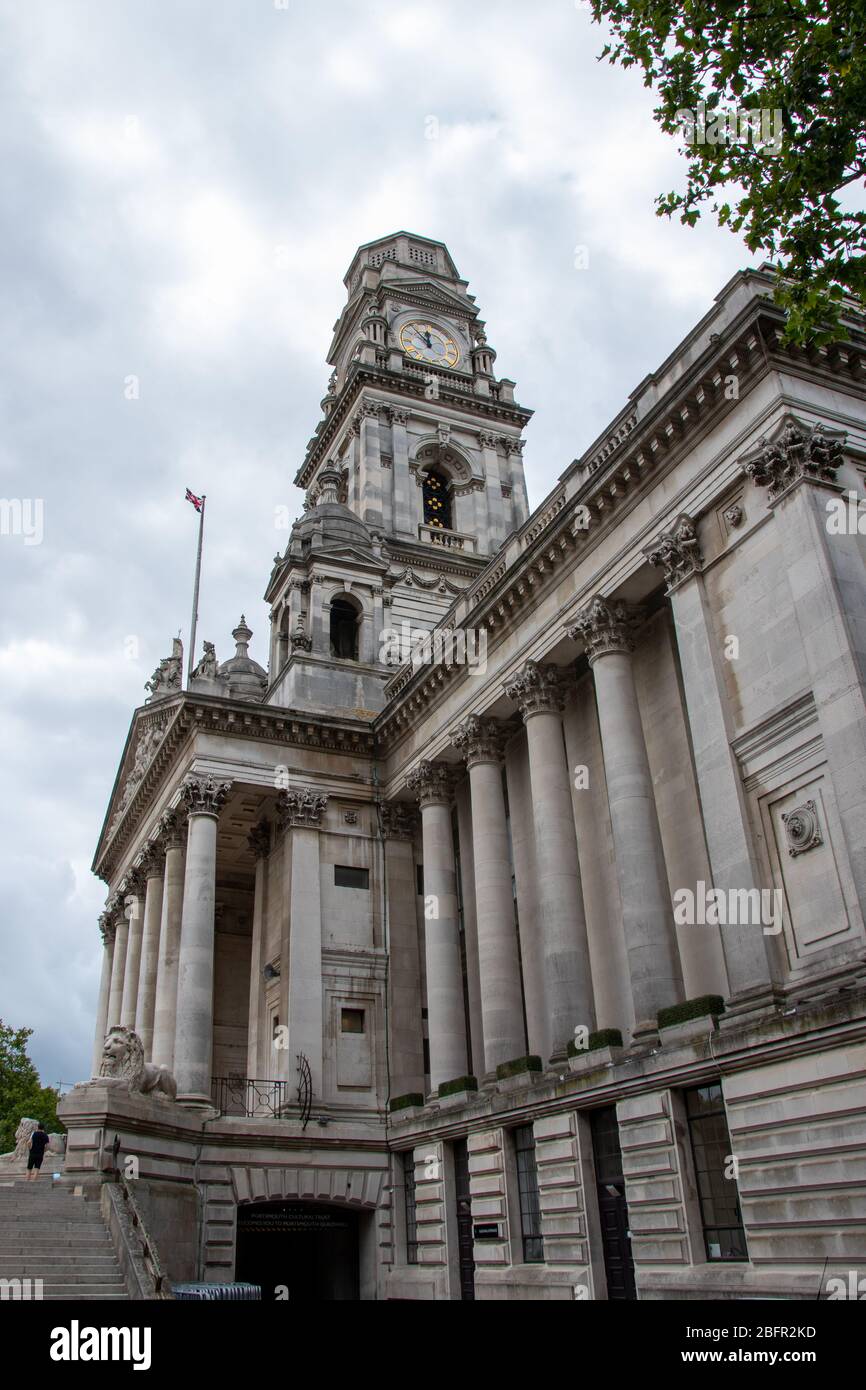 The exterior of Portsmouth Guildhall, Portsmouth UK Stock Photo - Alamy