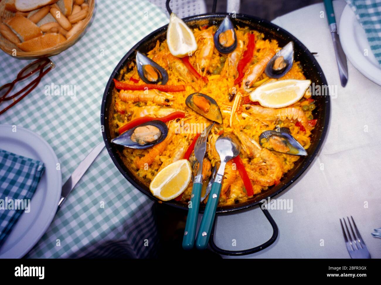 Madrid Spain Seafood Paella Stock Photo