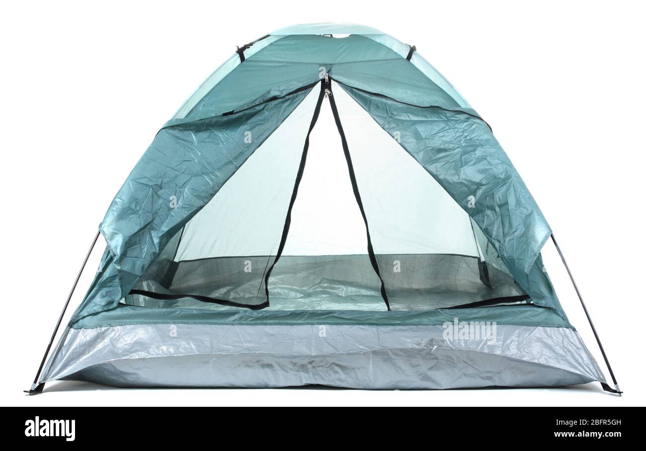 tourist tent isolated on white Stock Photo - Alamy