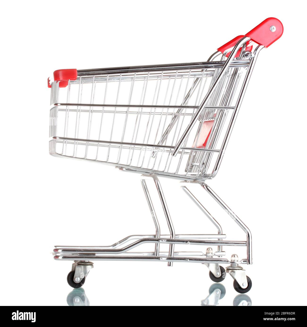 empty shopping cart isolated on white Stock Photo Alamy