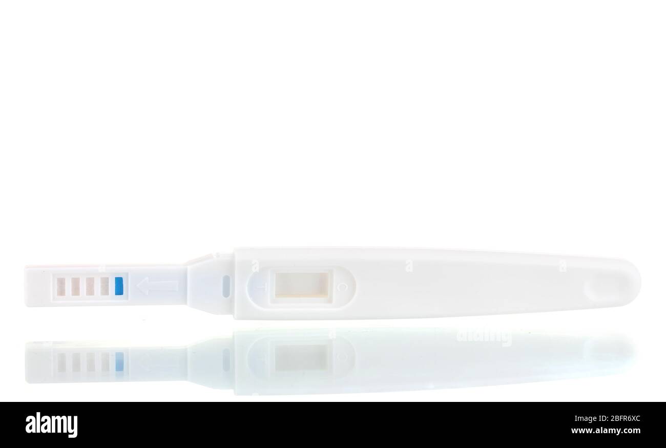 pregnancy test is isolated on white Stock Photo - Alamy