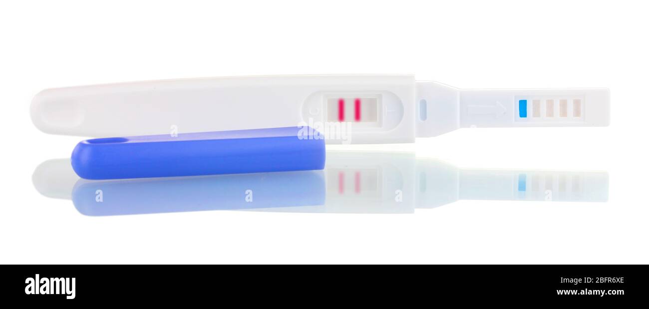 Pregnancy Test Is Isolated On White Stock Photo - Alamy