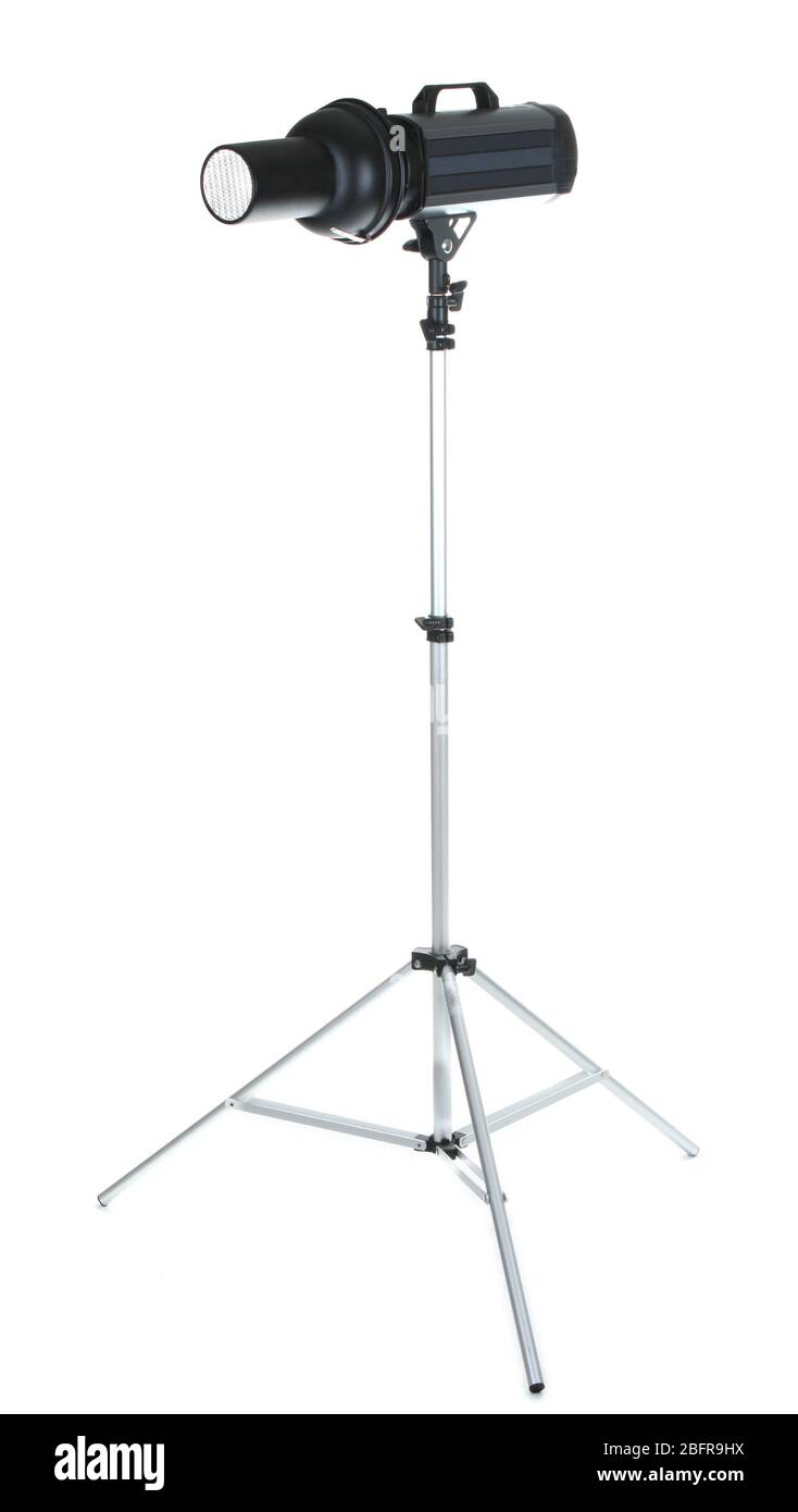 studio flashes - things to consider before buying... Professional studio flash isolated on white Stock Photo - Alamy