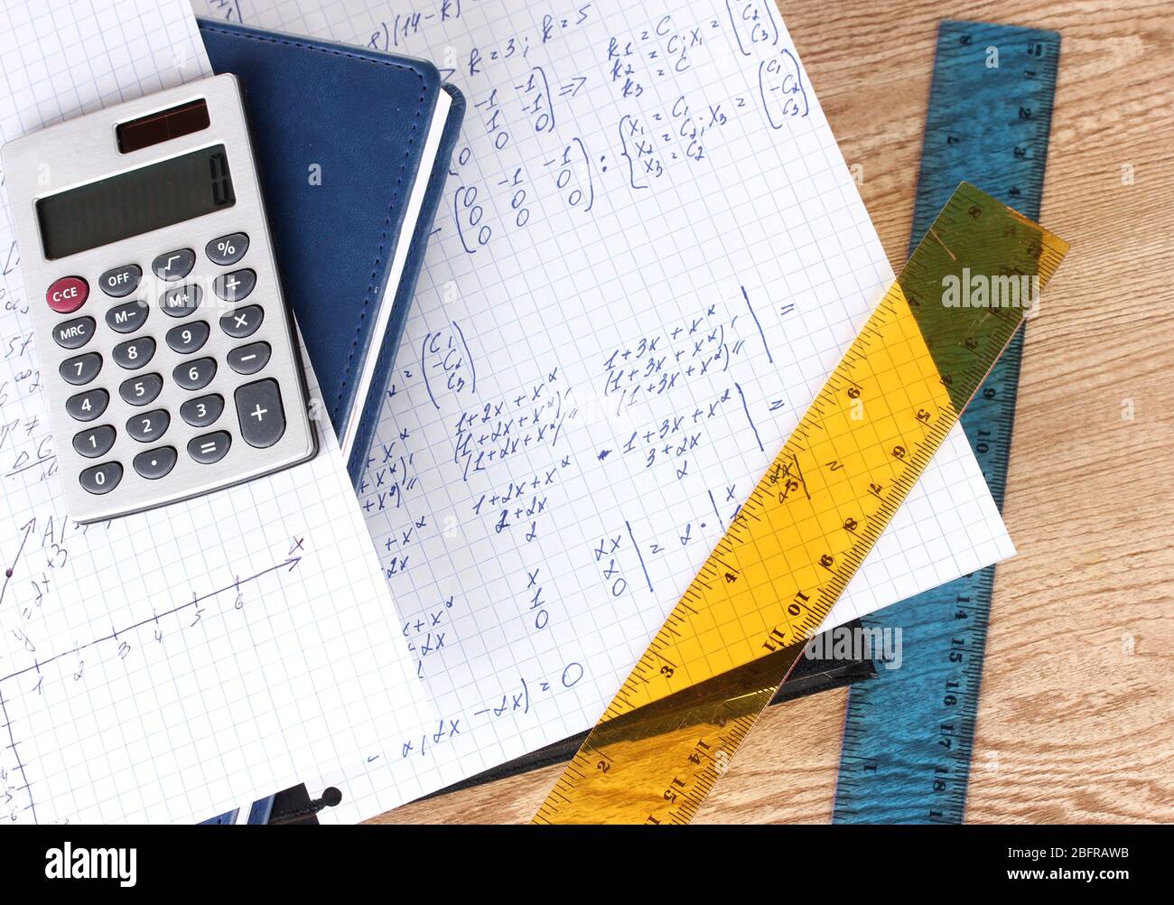 Math on copybook page hi-res stock photography and images - Alamy