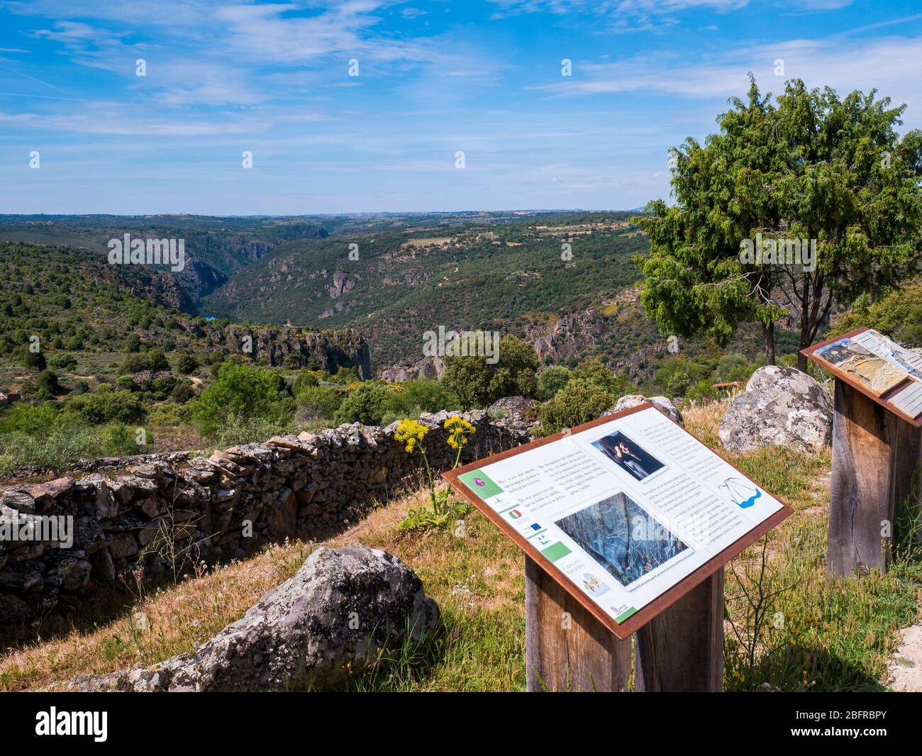 Mirador del Castillo en el Parque natural de los Arribes del Duero. Zamora. Castilla León. España Stock Photo