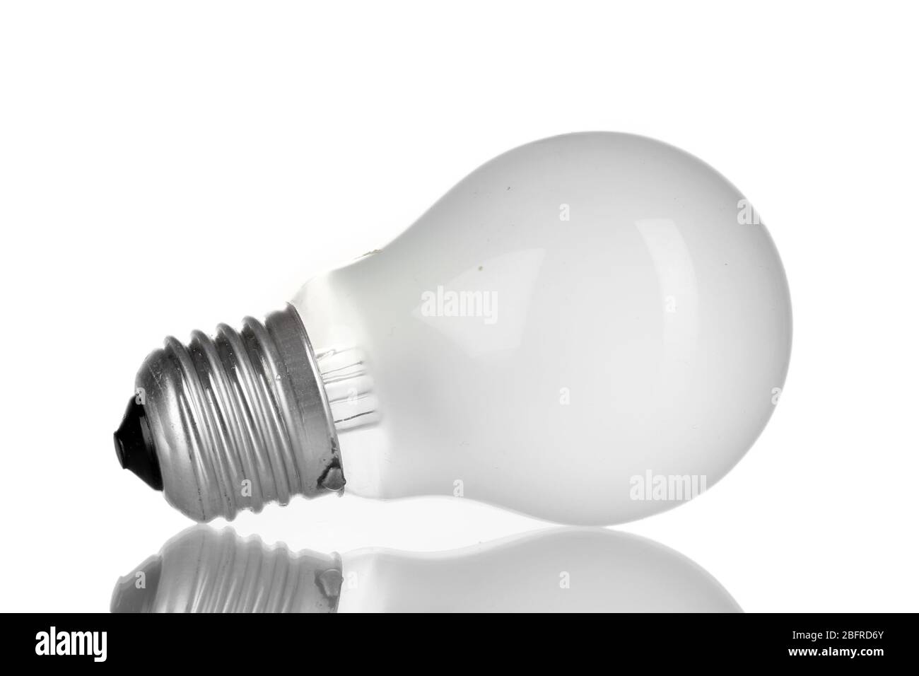 Light bulb isolated on white Stock Photo - Alamy