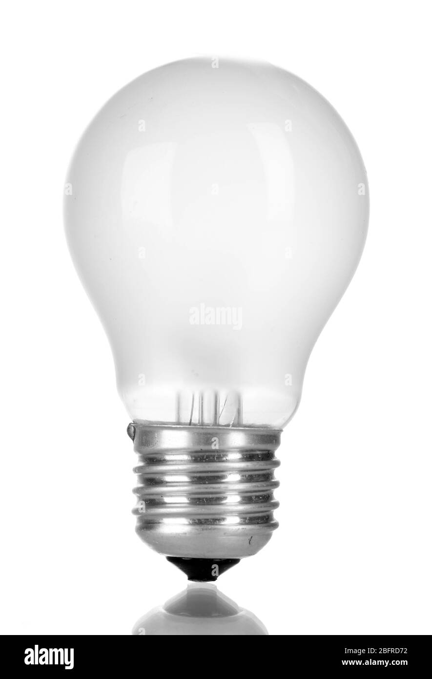 Light bulb isolated on white Stock Photo - Alamy