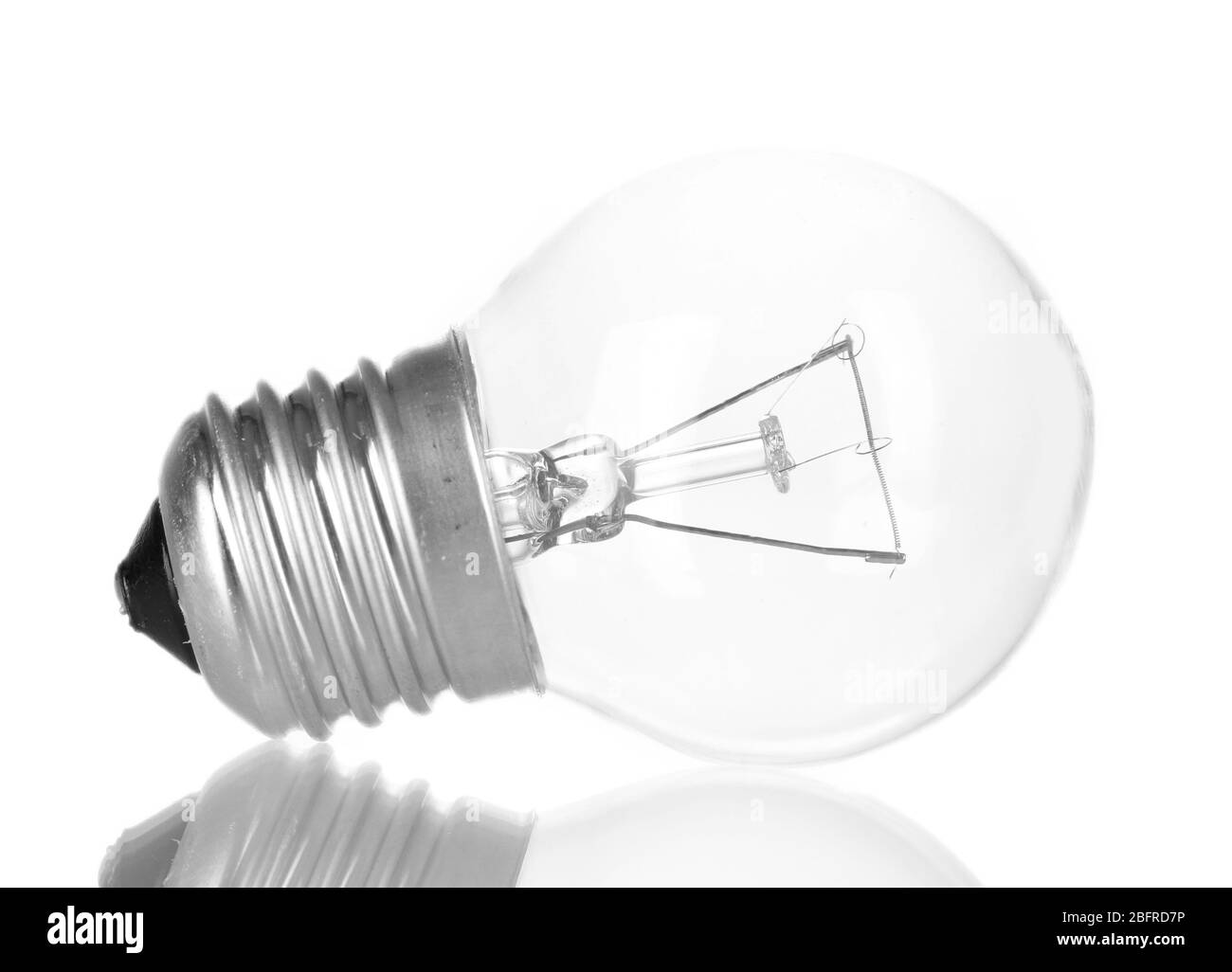 Light bulb isolated on white Stock Photo - Alamy
