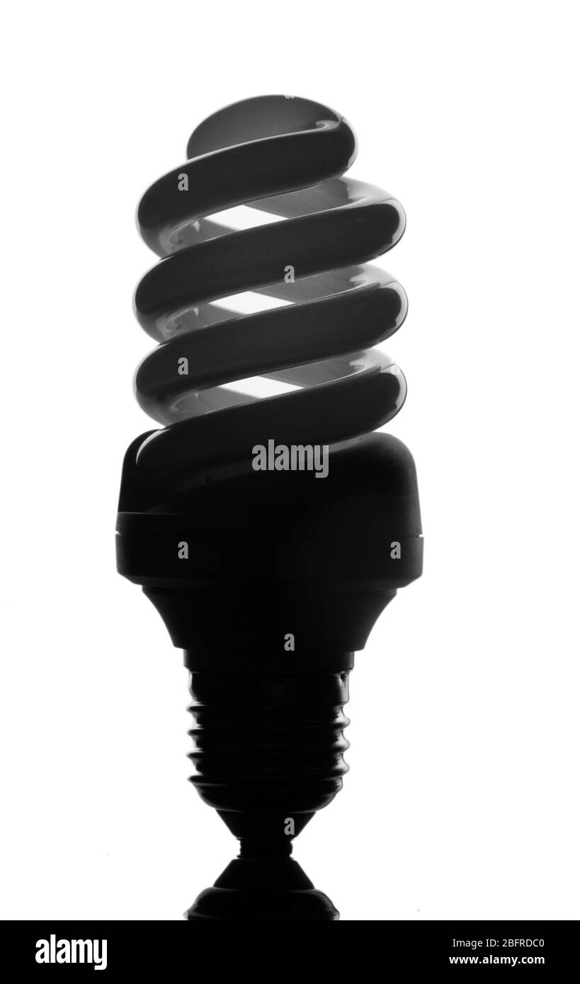 Energy saving lamp isolated on white Stock Photo Alamy