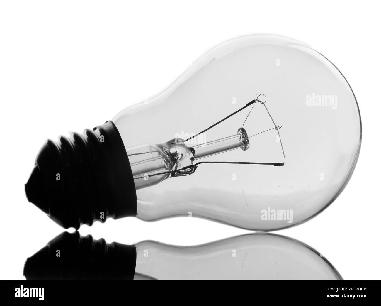 Light bulb isolated on white Stock Photo - Alamy