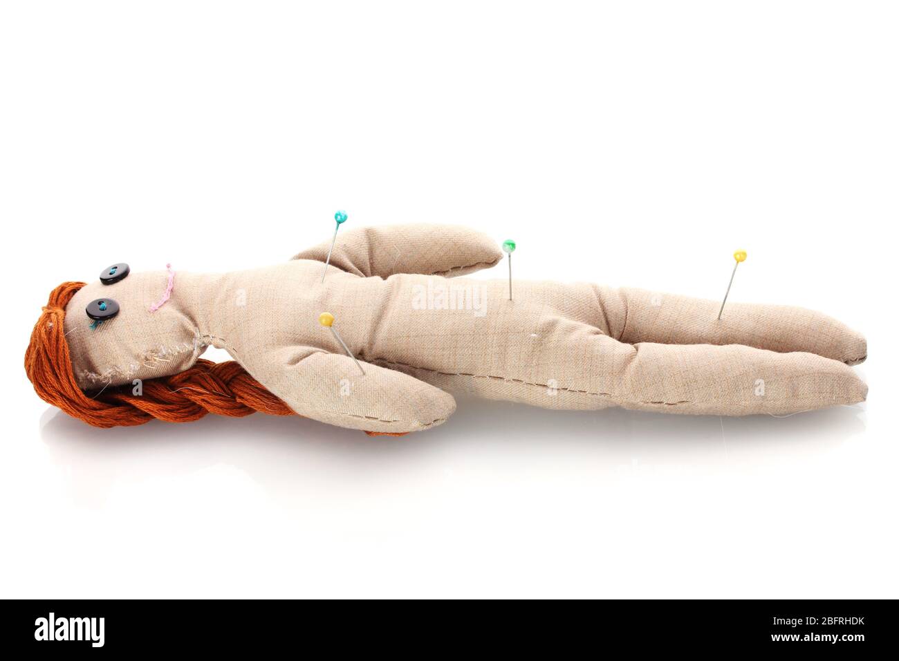 Voodoo doll girl isolated on white Stock Photo - Alamy