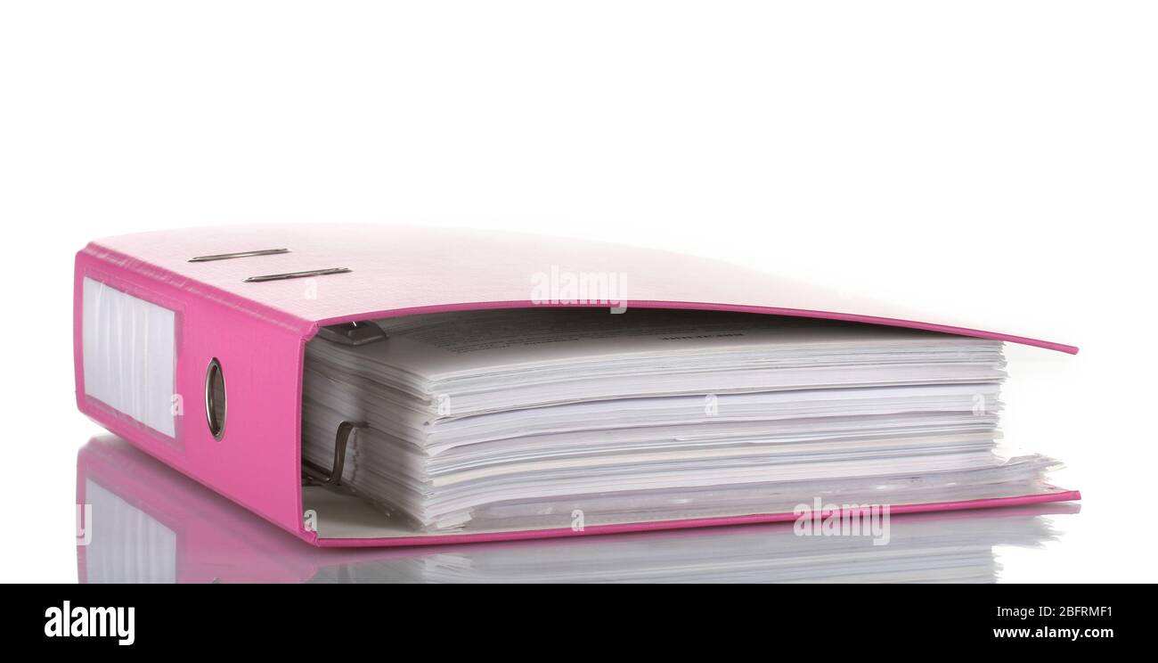 Office folder isolated on white Stock Photo