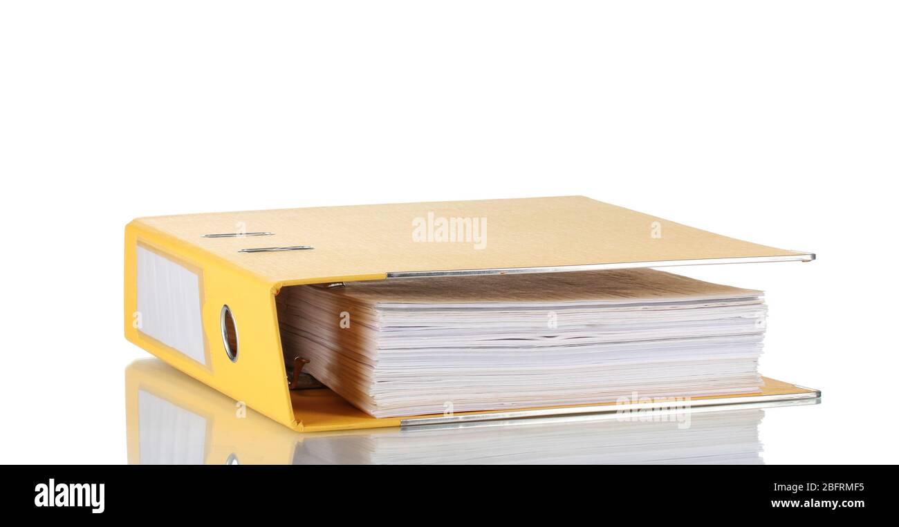 Office folder isolated on white Stock Photo - Alamy