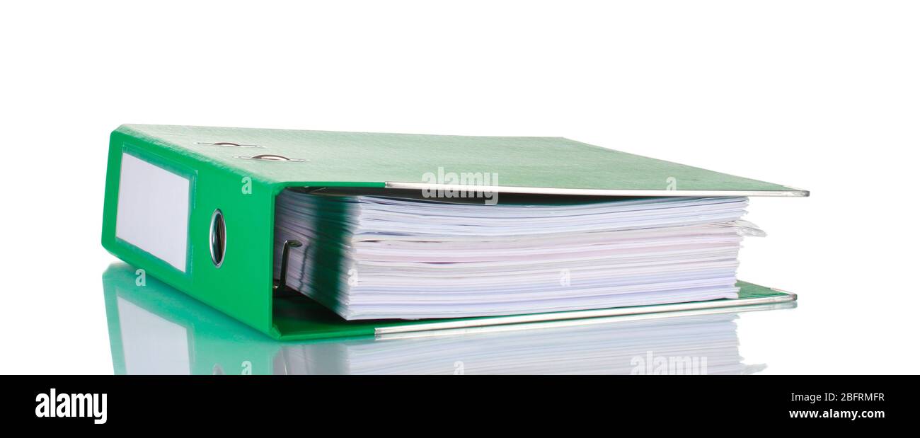 Office folder isolated on white Stock Photo - Alamy
