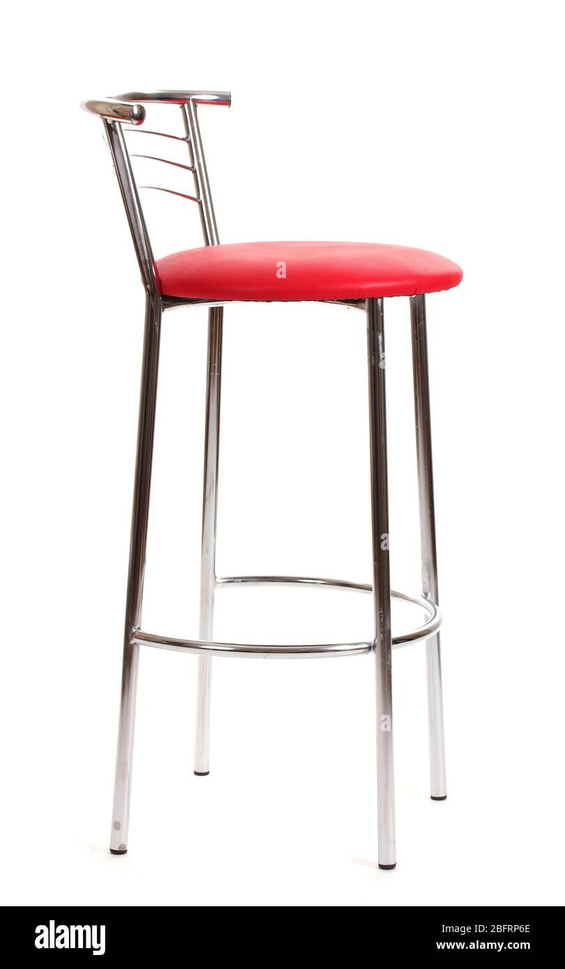 red bar chair isolated on white Stock Photo Alamy