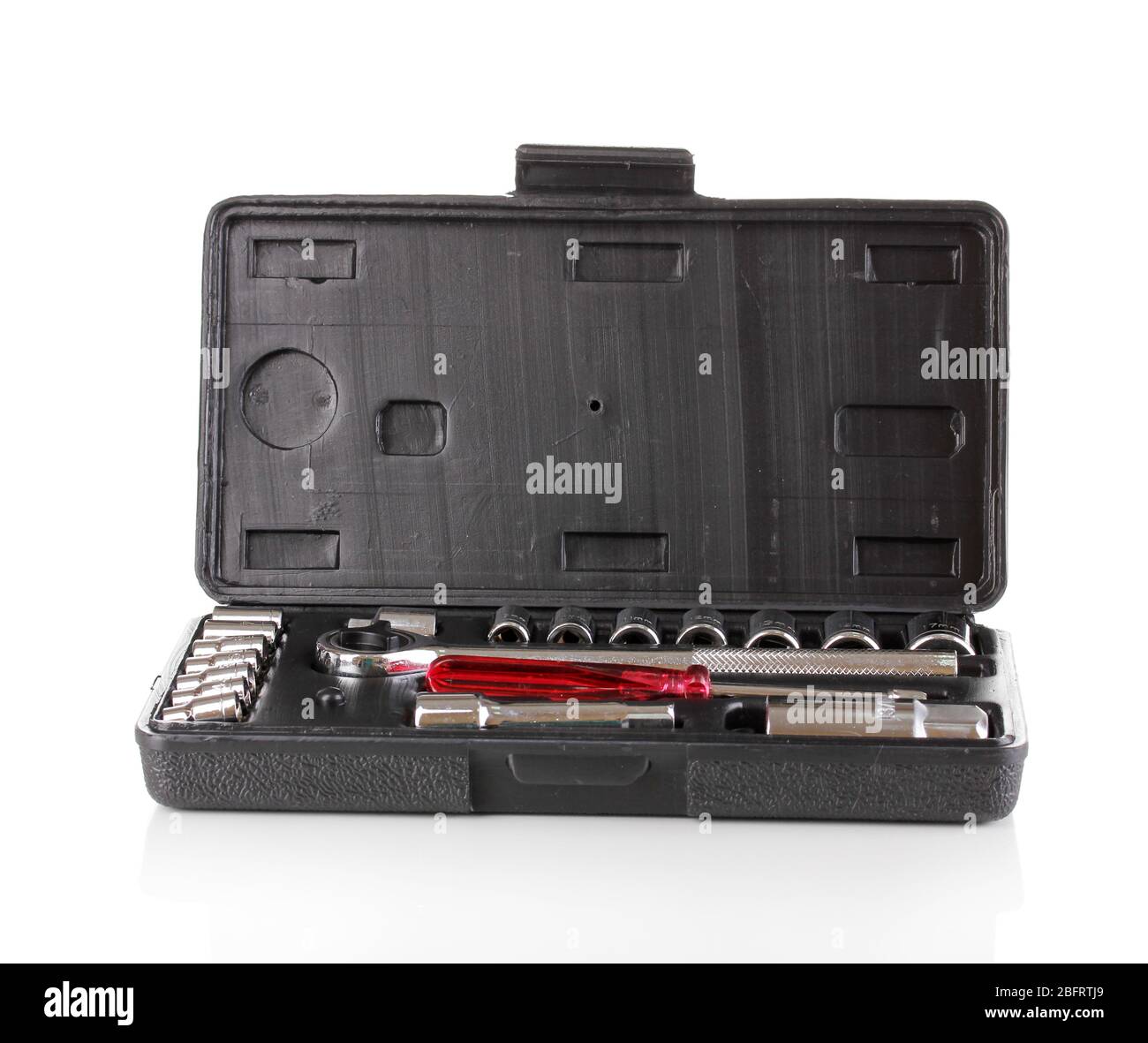 Tool kit isolated on white Stock Photo - Alamy