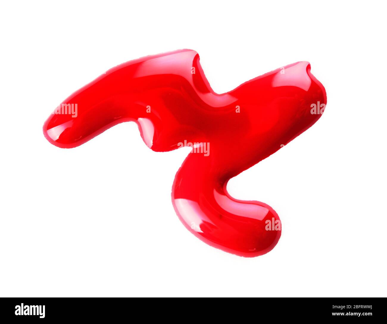 Red nail polish drops isolated on white Stock Photo Alamy