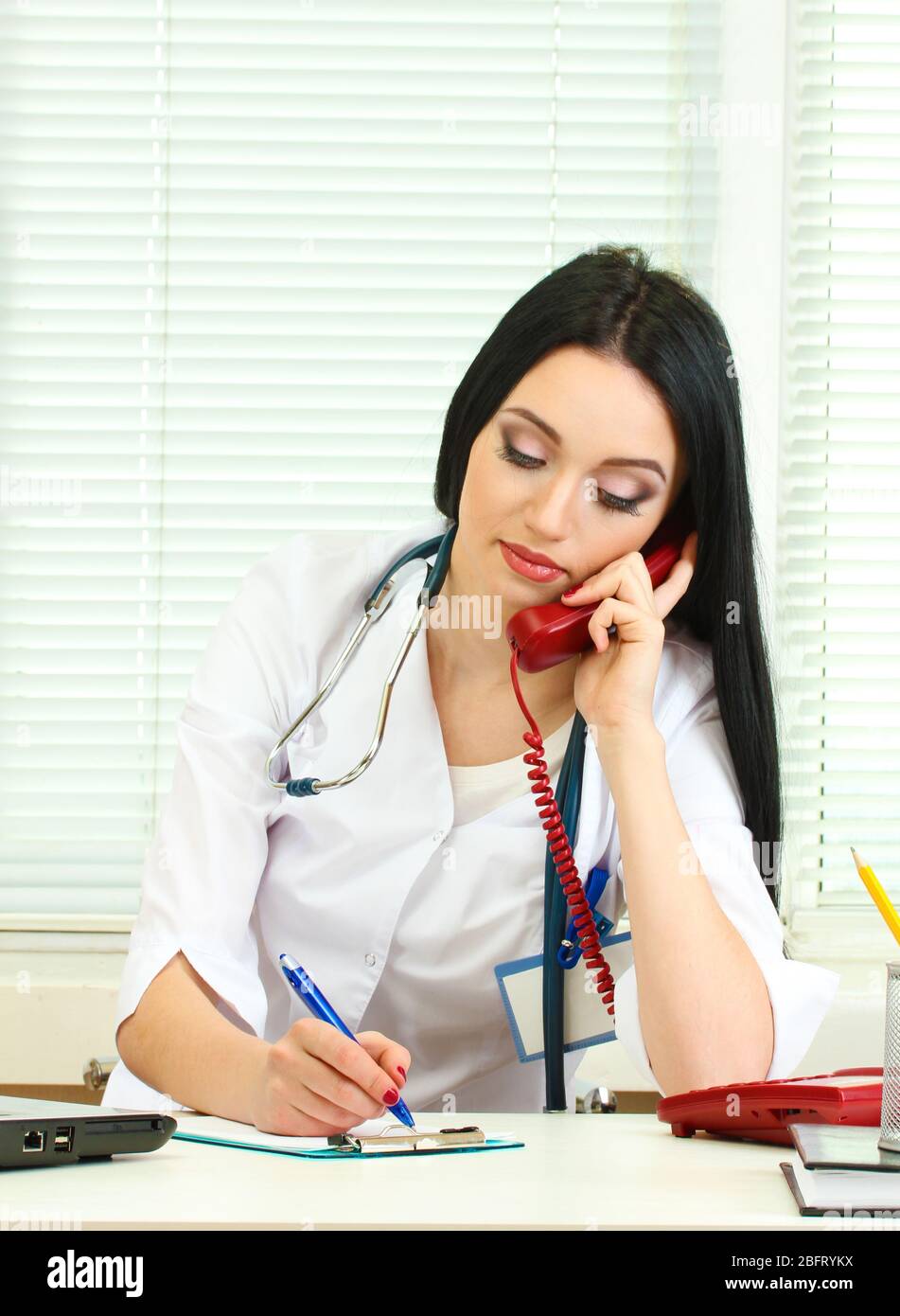 Medical doctor woman in the office Stock Photo - Alamy